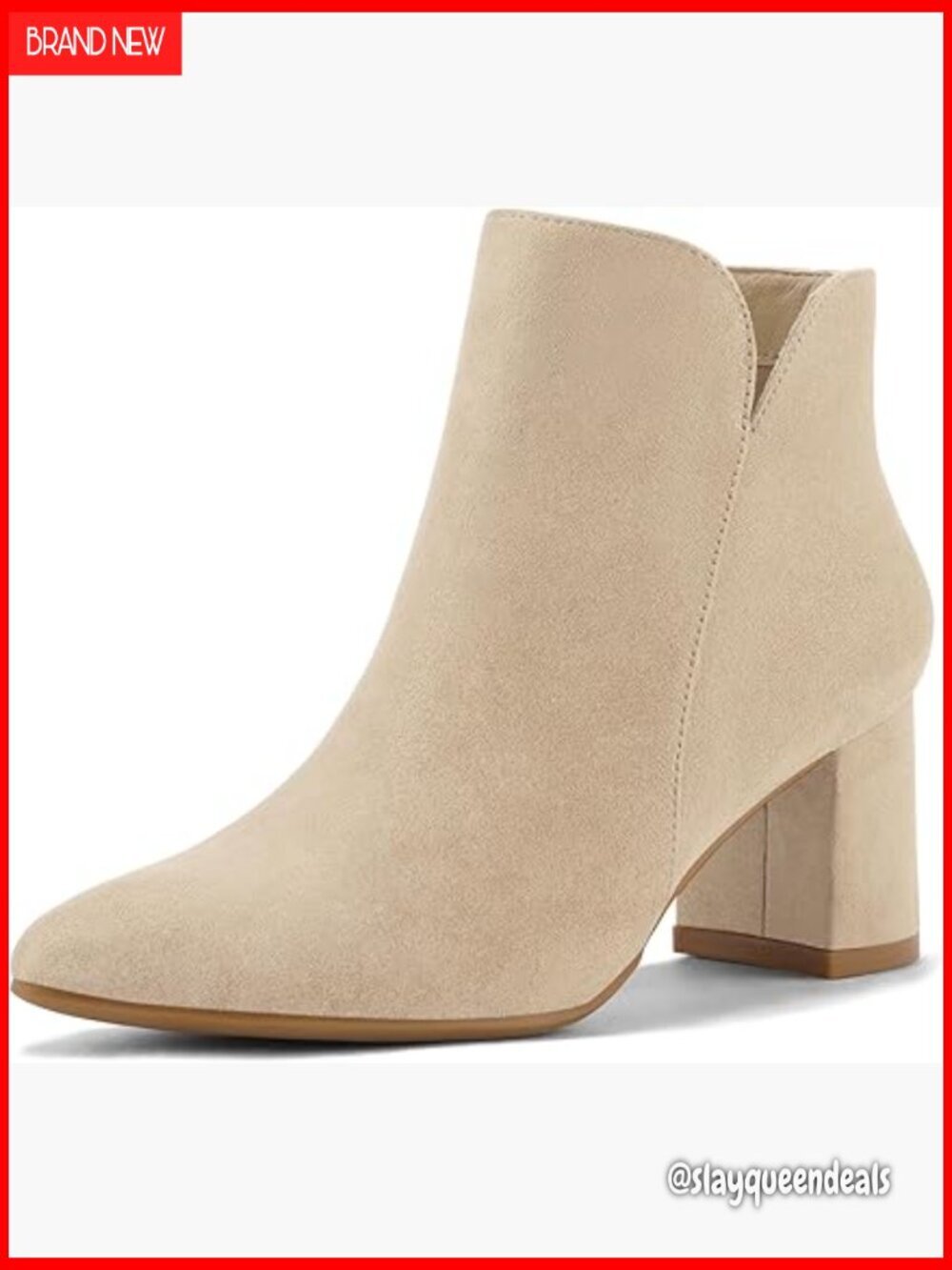 Women's Ankle Boots Chunky Block Heel Pointed Toe Side Zip Office Booties